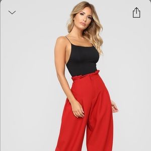 NWT Rust high-waisted wide legged pants